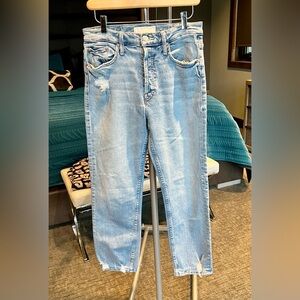 MOTHER Tomcat straight leg high rise ankle size 28